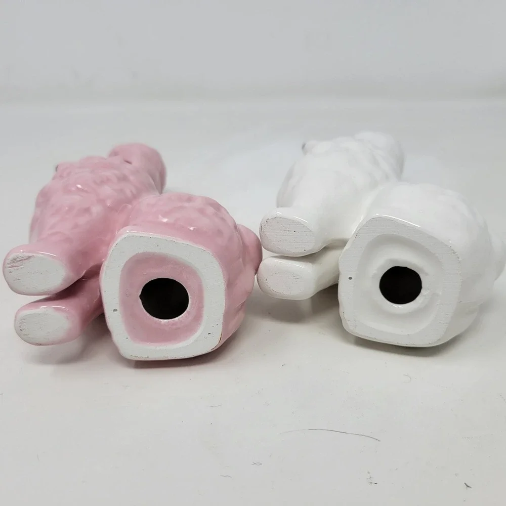 Target Spritz Ceramic Poodle Figurines Set Pink White Red Hearts Valentine Decor